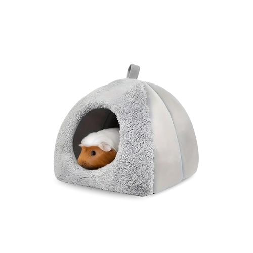 Cozy Pet Tent Bed - Made of soft fabric with plush edges for extra comfort.
Provides a safe and warm hideaway for rabbits, hamsters, or small pets.
Reduces stress and gives your pet a sense of security.
Lightweight and easy to clean.
Size: 33 × 31 × 31 cm
Color: Elegant Grey