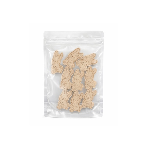 rabbit treats apple, pineapple - Pineapple and Apple Treats in the Shape of a Bunny!
Each pack contains 9 equal pieces.
Suitable for rabbits, hamsters, guinea pigs, and chinchillas.
Ingredients:
Organic oatmeal, pineapple, apple.
Important Note:
These treats are safe for rabbits, but they are high in sugar due to the vegetables, so they should be given in small amounts and not daily. They should not be given to rabbits under 3 months of age.
The treat should be given in moderation.
Rabbits have sensitive stomachs, so new foods should be introduced slowly and in small amounts.
Recommended for use at 4-5 months.