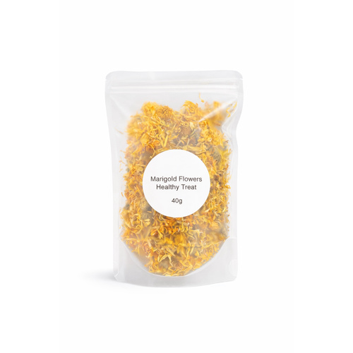 Marigold Flowers - Dried Marigold flowers are a natural and healthy treat for rabbits 🐰🌼They are perfect as a light snack that helps support digestion, stimulate appetite, and provide beneficial natural nutrients for overall health.
Carefully selected and gently dried to preserve quality and nutritional value, making them a great addition to your rabbit’s daily diet.
Features:• 100% Natural• Suitable for rabbits and small pets• Supports digestive health• Helps stimulate appetite• Light and tasty daily treat
Feeding Guide:Serve in small amounts as a treat alongside the main dietWeight:40g