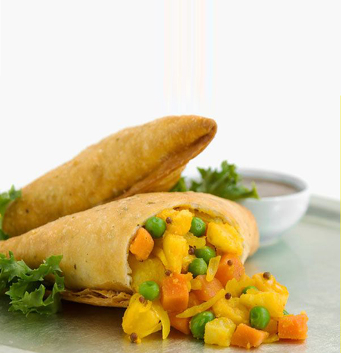 Lokmat Beit - Sambousa Vegetables - Sambousa stuffed with vegetables ix of potatoes , carrots peas..