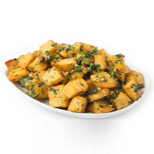 Lokmat Beit - potato with coriander - potato cubes cooked with garlic and coriander