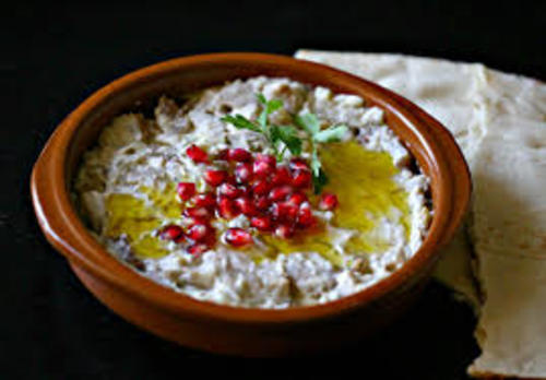 mutabel - Grilled eggplant with tahini