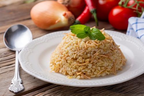 Lokmat Beit - Burghol with vermicelli - Roasted vermicelli cooked with crushed Burghol