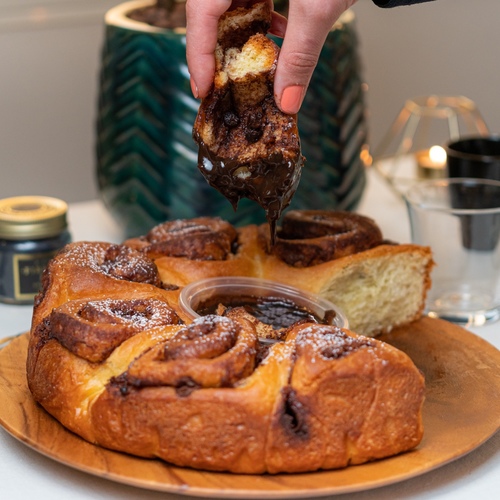 Babka with belgian cocoa with cocoa sauce - Serves 8 persons