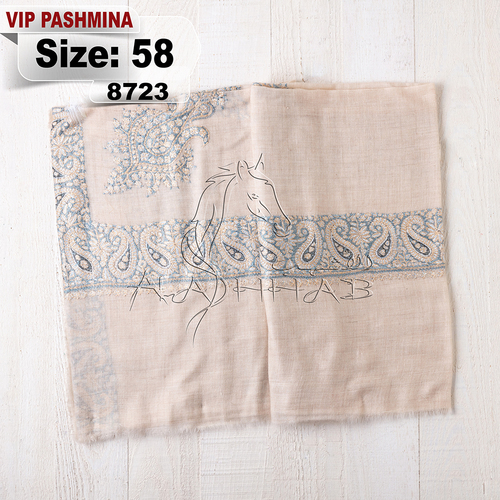 VIP-8723-58 - VIP,Pashmina,kashmiri,orginal,hand made embroidered,one size of this shawl are avilable.