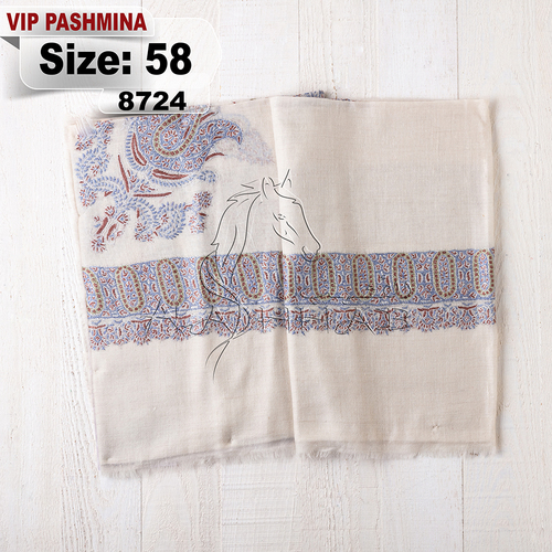 VIP-8724-58 - VIP,Pashmina,kashmiri,orginal,hand made embroidered,one size of this shawl are avilable.