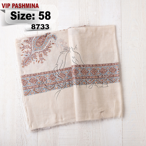 VIP-8733-58 - VIP,Pashmina,kashmiri,orginal,hand made embroidered,one size of this shawl are avilable.