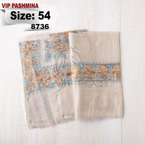 VIP-8736-54 - VIP,Pashmina,kashmiri,orginal,hand made embroidered,one size of this shawl are avilable.