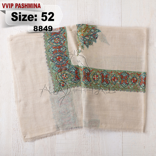 VVIP-8849-52 - VVIP,Pashmina,kashmiri,orginal,hand made embroidered,one size of this shawl are avilable.