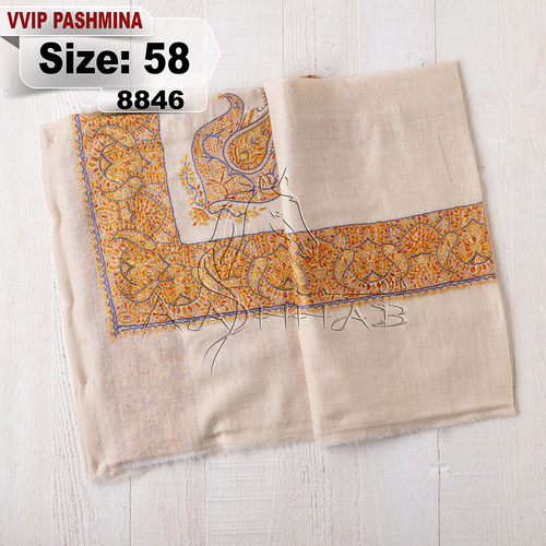 VVIP-8846-58 - VVIP,Pashmina,kashmiri,orginal,hand made embroidered,one size of this shawl are avilable.