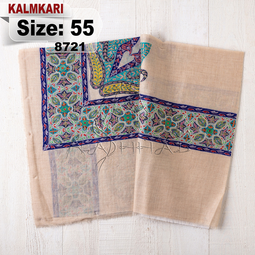 K8721-55 - Kalmkari shawl,Pashmina,kashmiri,orginal,100% hand-made embriodered and hand-painted,one piece and one size of this shawls are avilabel.