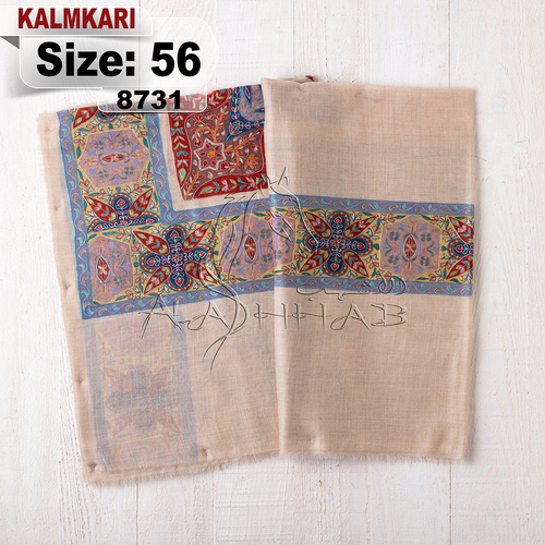 K8731-56 - Kalmkari shawl,Pashmina,kashmiri,orginal,100% hand-made embriodered and hand-painted,one piece and one size of this shawls are avilabel.