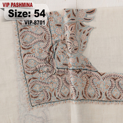 VIP-8701-54 - VIP,Pashmina,kashmiri,orginal,hand made embroidered,one size of this shawl are avilable.