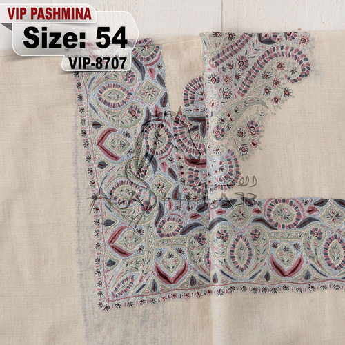 VIP-8707-54 - VIP,Pashmina,kashmiri,orginal,hand made embroidered,one size of this shawl are avilable.