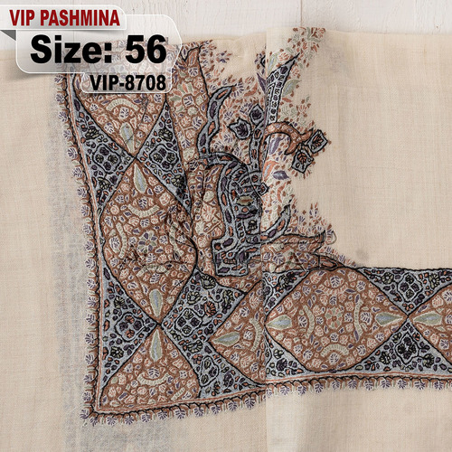 VIP-8708-56 - VIP,Pashmina,kashmiri,orginal,hand made embroidered,one size of this shawl are avilable.