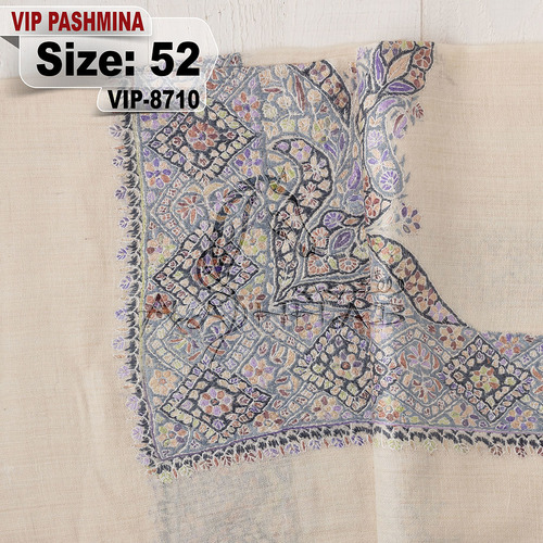 VIP-8710-52 - VIP,Pashmina,kashmiri,orginal,hand made embroidered,one size of this shawl are avilable.
