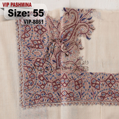 VIP-8861-55 - VIP,Pashmina,kashmiri,orginal,hand made embroidered,one size of this shawl are avilable.