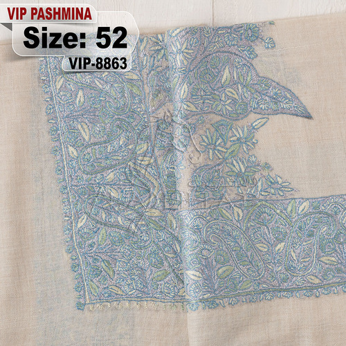 VIP-8863-52 - VIP,Pashmina,kashmiri,orginal,hand made embroidered,one size of this shawl are avilable.