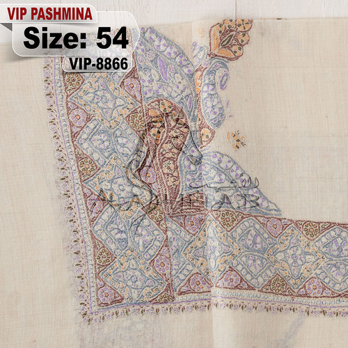 VIP-8866-54 - VIP,Pashmina,kashmiri,orginal,hand made embroidered,one size of this shawl are avilable.