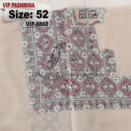 VIP-8868-52 - VIP,Pashmina,kashmiri,orginal,hand made embroidered,one size of this shawl are avilable.