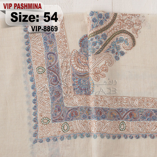 VIP-8869-54 - VIP,Pashmina,kashmiri,orginal,hand made embroidered,one size of this shawl are avilable.