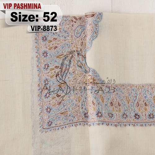 VIP-8873-52 - VIP,Pashmina,kashmiri,orginal,hand made embroidered,one size of this shawl are avilable.