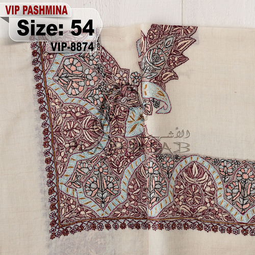 VIP-8874-54 - VIP,Pashmina,kashmiri,orginal,hand made embroidered,one size of this shawl are avilable.