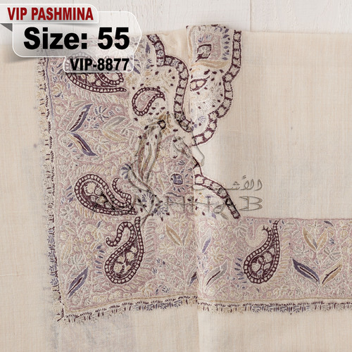 VIP-8877-55 - VIP,Pashmina,kashmiri,orginal,hand made embroidered,one size of this shawl are avilable.