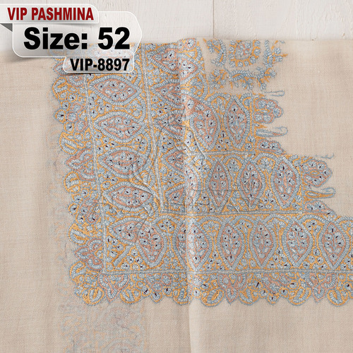 VIP-8897-52 - VIP,Pashmina,kashmiri,orginal,hand made embroidered,one size of this shawl are avilable.
