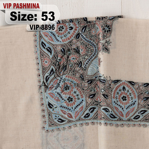 VIP-8896-53 - VIP,Pashmina,kashmiri,orginal,hand made embroidered,one size of this shawl are avilable.
