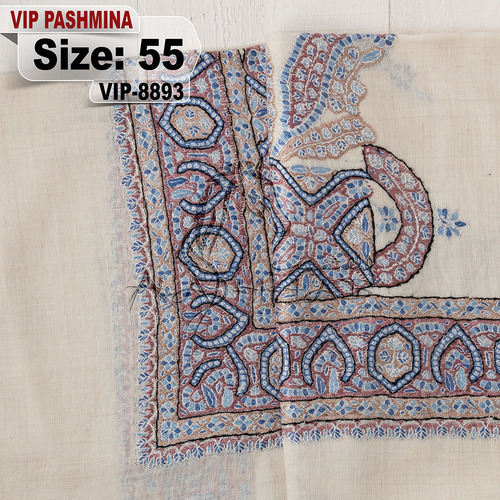 VIP-8893-55 - VIP,Pashmina,kashmiri,orginal,hand made embroidered,one size of this shawl are avilable.