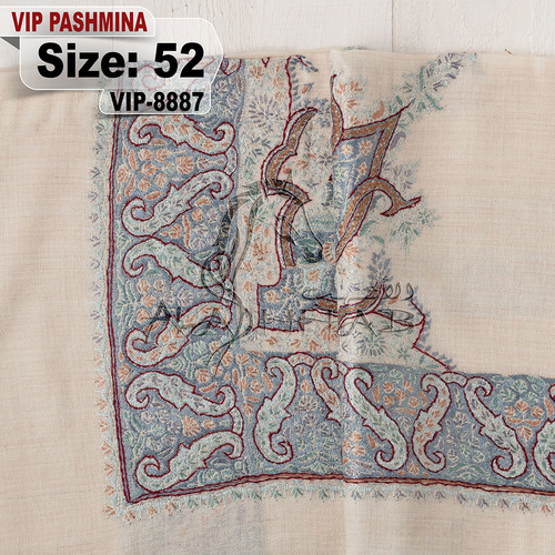 VIP-8887-52 - VIP,Pashmina,kashmiri,orginal,hand made embroidered,one size of this shawl are avilable.
