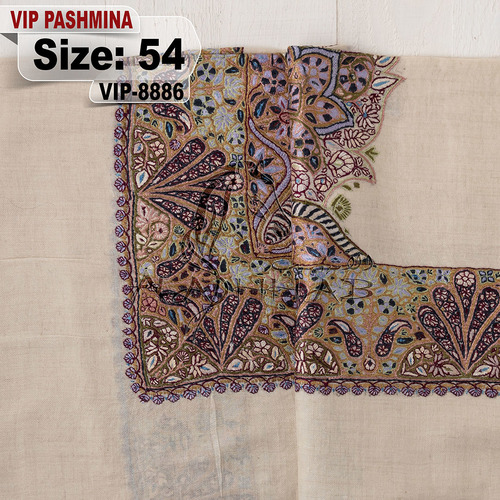 VIP-8886-54 - VIP,Pashmina,kashmiri,orginal,hand made embroidered,one size of this shawl are avilable.