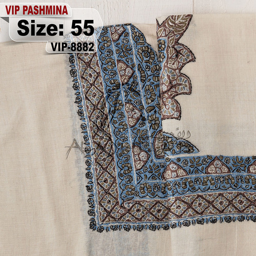VIP-8882-55 - VIP,Pashmina,kashmiri,orginal,hand made embroidered,one size of this shawl are avilable.