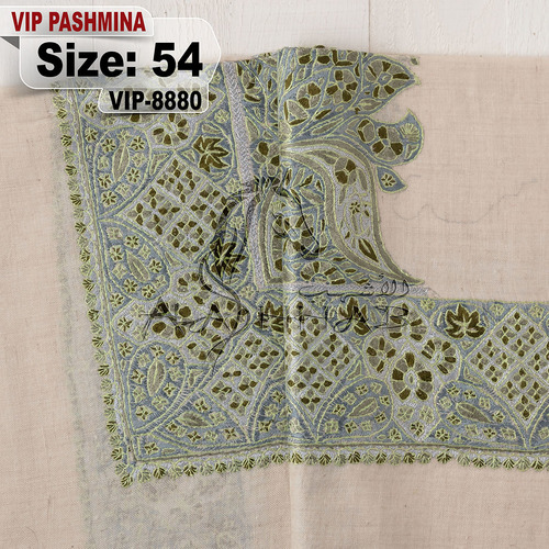 VIP-8880-54 - VIP,Pashmina,kashmiri,orginal,hand made embroidered,one size of this shawl are avilable.
