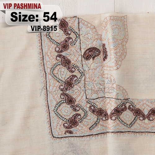 VIP-8915-54 - VIP,Pashmina,kashmiri,orginal,hand made embroidered,one size of this shawl are avilable.