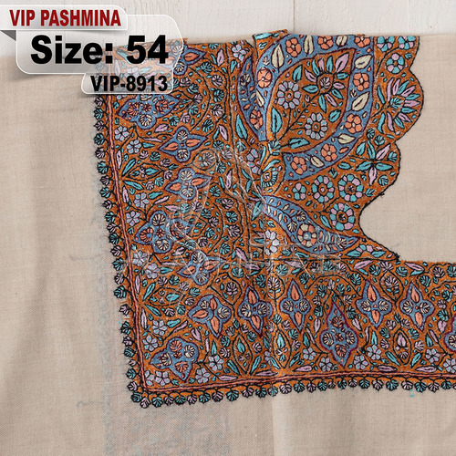 VIP-8913-54 - VIP,Pashmina,kashmiri,orginal,hand made embroidered,one size of this shawl are avilable.