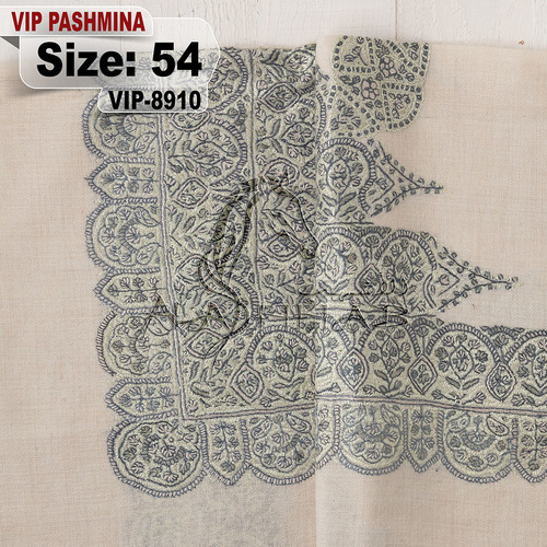 VIP-8910-54 - VIP,Pashmina,kashmiri,orginal,hand made embroidered,one size of this shawl are avilable.