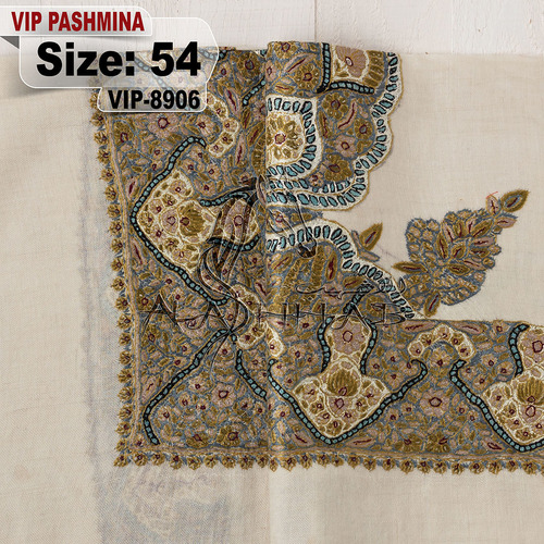 VIP-8906-54 - VIP,Pashmina,kashmiri,orginal,hand made embroidered,one size of this shawl are avilable.