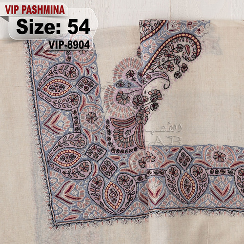 VIP-8904-54 - VIP,Pashmina,kashmiri,orginal,hand made embroidered,one size of this shawl are avilable.