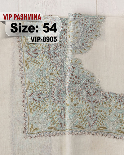VIP-8905-54 - VIP,Pashmina,kashmiri,orginal,hand made embroidered,one size of this shawl are avilable.