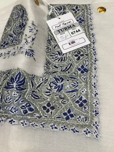 full-6744-58 - Full turma,kashmiri,orginal,hand made embroidered,one size of this shawl are avilable.