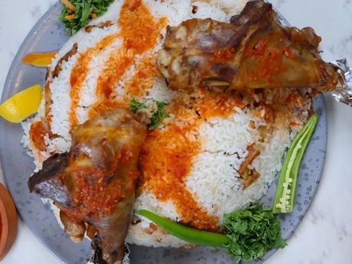 MOUZA FATA 2 PERSON - Lamb shank with breaded and white rice with special tabliya sauce