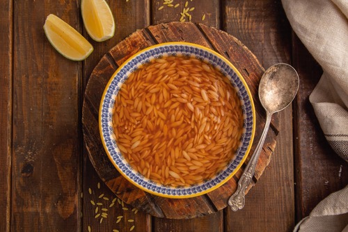 Orzo Soup - Sparrow tongue soup with Egyptian seasoning and lemon
