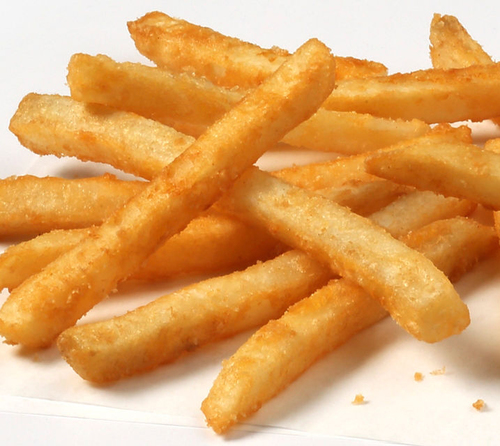 Skin on salted Fries