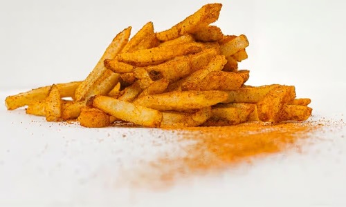 skin on seasoned Fries