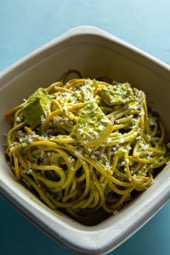 Greeny chicken spaghetti
