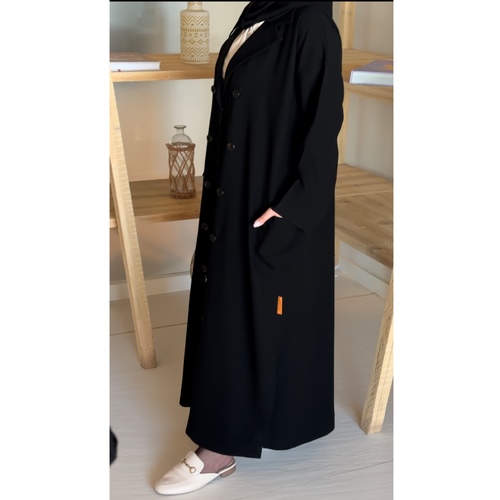 BL10 - خام كريب بليزر قصة حفر جيوب ع الاجناب فتحتين من تحت يمين و يسار