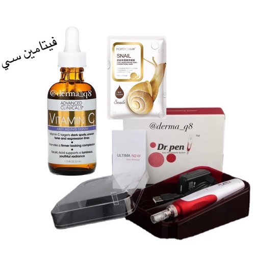 Derma Q8  - دكتوربن+فيتامين سي+ماسك الحلزون