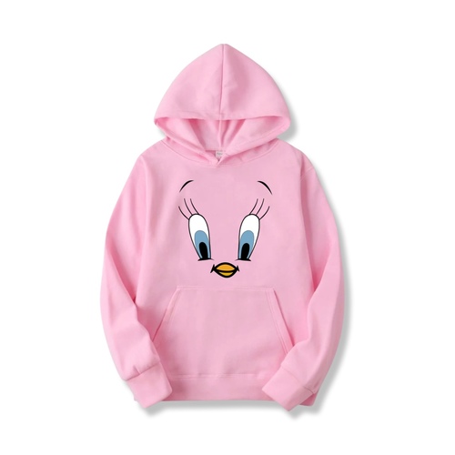 tweety pink- hoodie - Cottont